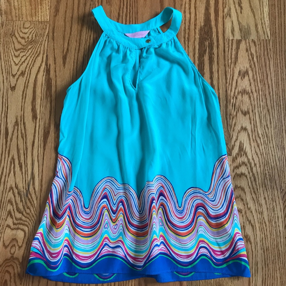 Lilly Pulitzer Rogan silk tank top shirt XS 00